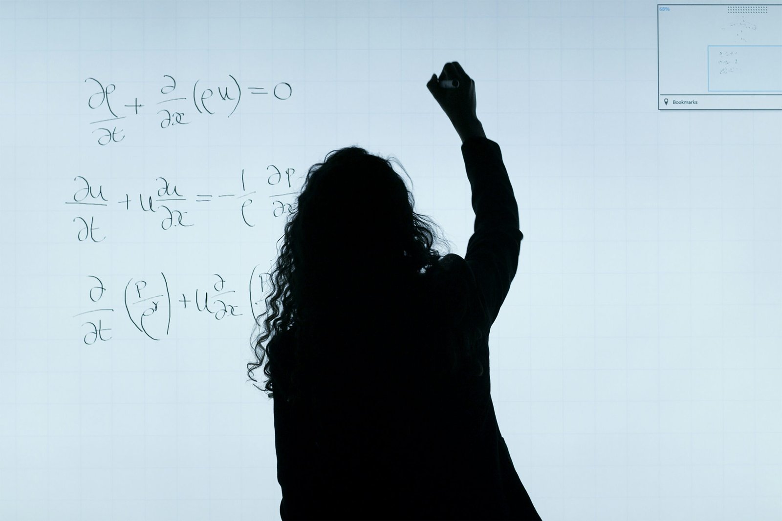 girl writing on a whiteboard - SAT Math Topics