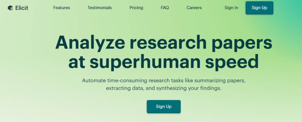 Elicit - Literature Review Tools